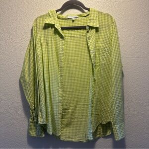 ELLEN TRACY LIGHT GREEN BUTTON DOWN SHIRT